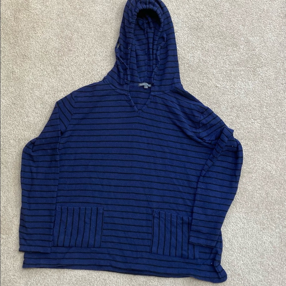 Threads 4 Thought Organic Cotton Striped Purple/ Black Hoodie S